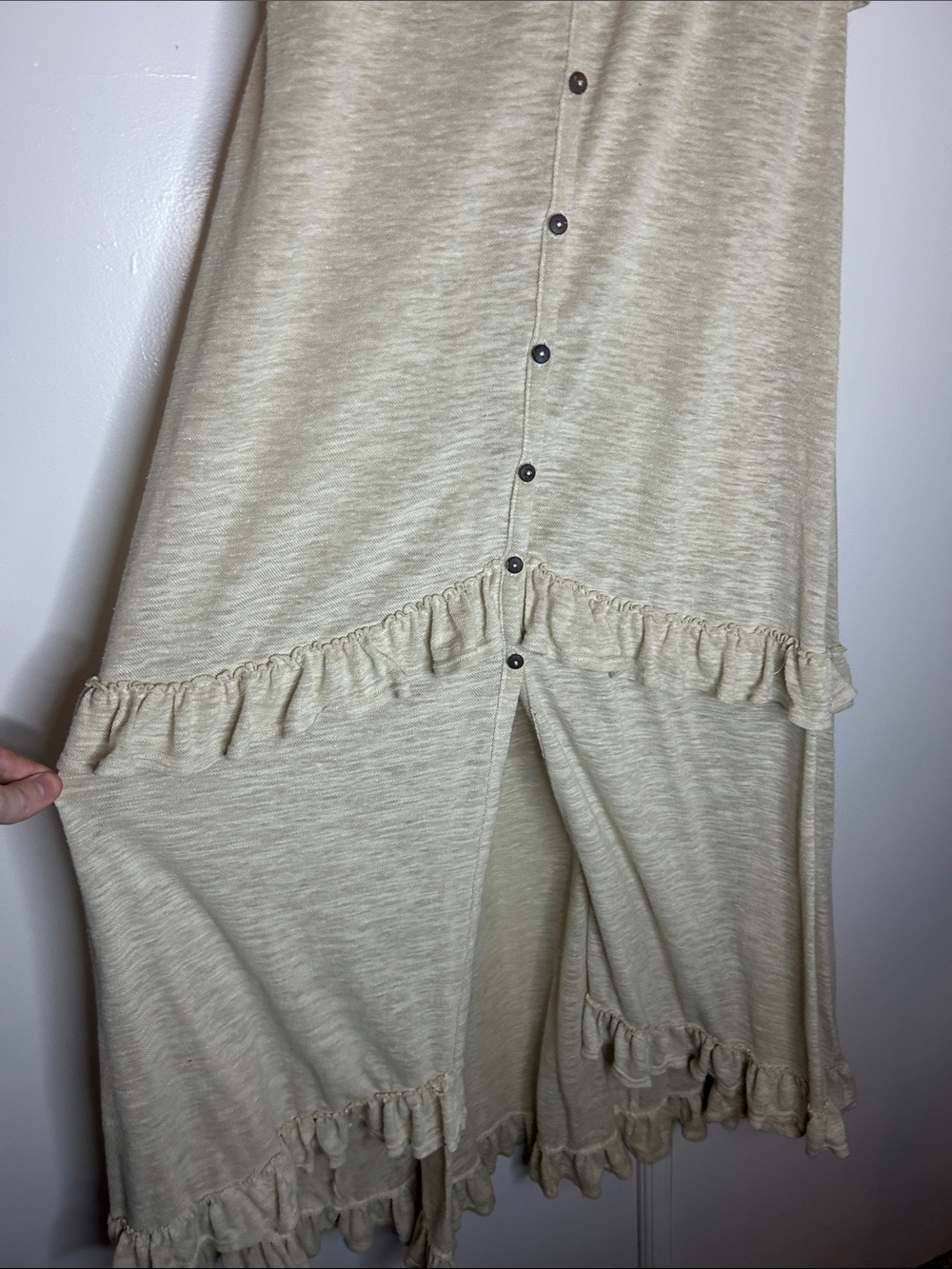 Free People Beach Ruffle Button Front Maxi Dress - Picture 4 of 8